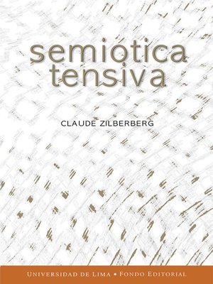 cover image of Semiótica tensiva